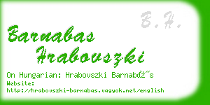 barnabas hrabovszki business card